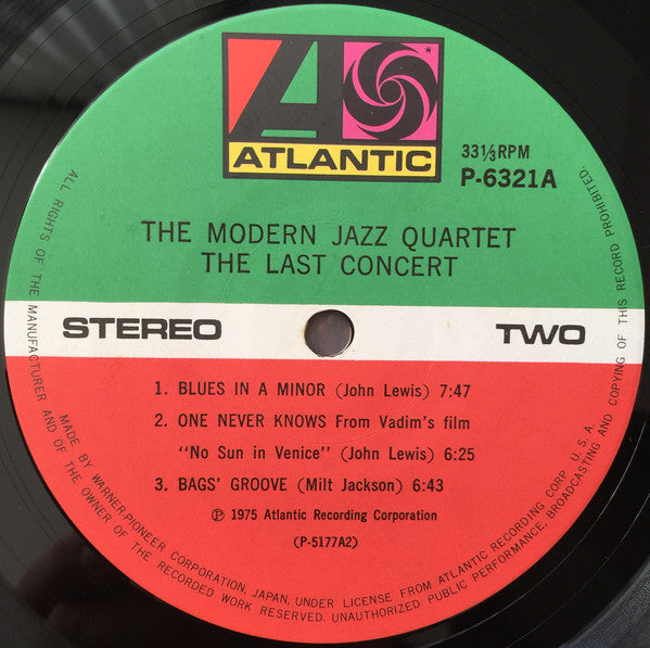 The Modern Jazz Quartet : The Last Concert (2xLP, Album, RE, Gat)