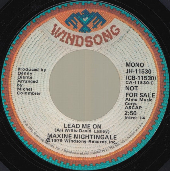 Maxine Nightingale : Lead Me On (7", Mono, Promo)