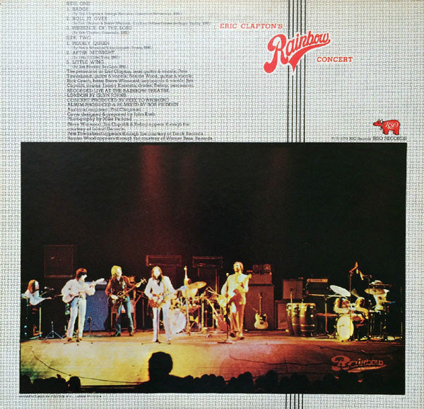 Eric Clapton : Eric Clapton's Rainbow Concert (LP, Album)