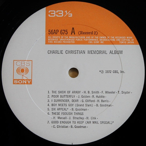 Charlie Christian : Charlie Christian Memorial Album (3xLP, Comp, Mono + Box)