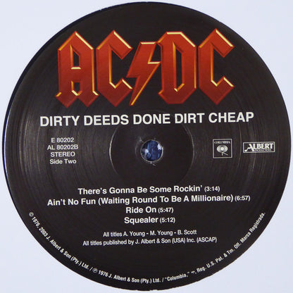 AC/DC : Dirty Deeds Done Dirt Cheap (LP, Album, RE, RM, 180)