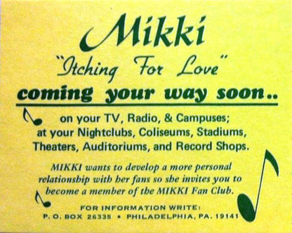 Mikki* : Itching For Love (12", Promo)