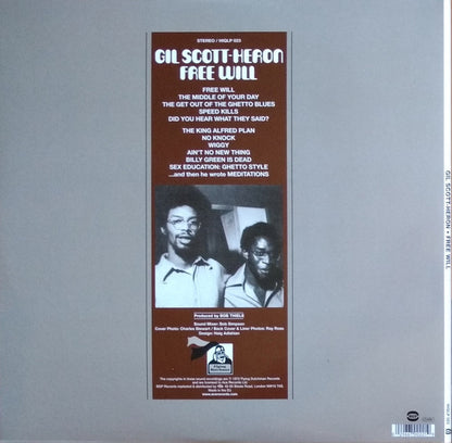 Gil Scott-Heron : Free Will (LP, Album, RE)