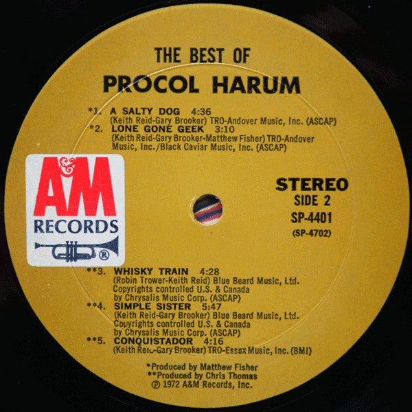 Procol Harum : The Best Of Procol Harum (LP, Comp, Mon)
