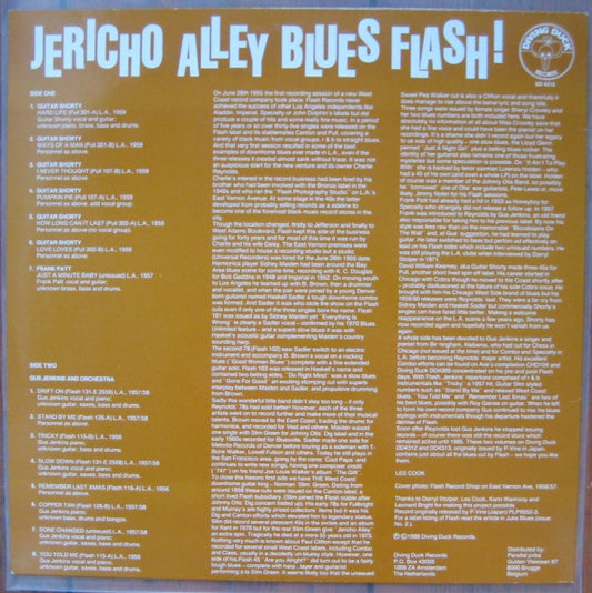 Various : Jericho Alley Blues Flash! (Blues In Los Angeles 1956-1959 Vol. 2) (LP, Album, Comp)