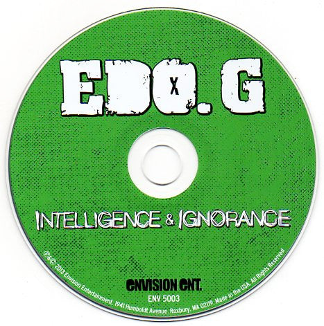 Edo. G* : Intelligence & Ignorance (CD, Album)