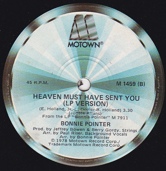 Bonnie Pointer : Heaven Must Have Sent You (7", Single)
