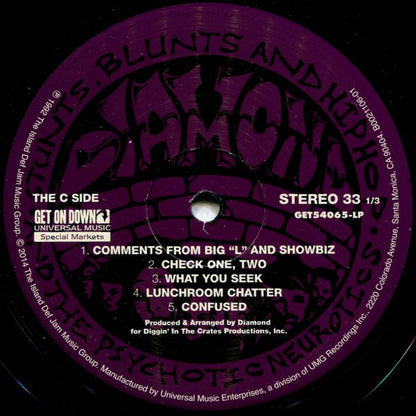 Diamond* And The Psychotic Neurotics : Stunts, Blunts, & Hip Hop (2xLP, Album, RE)