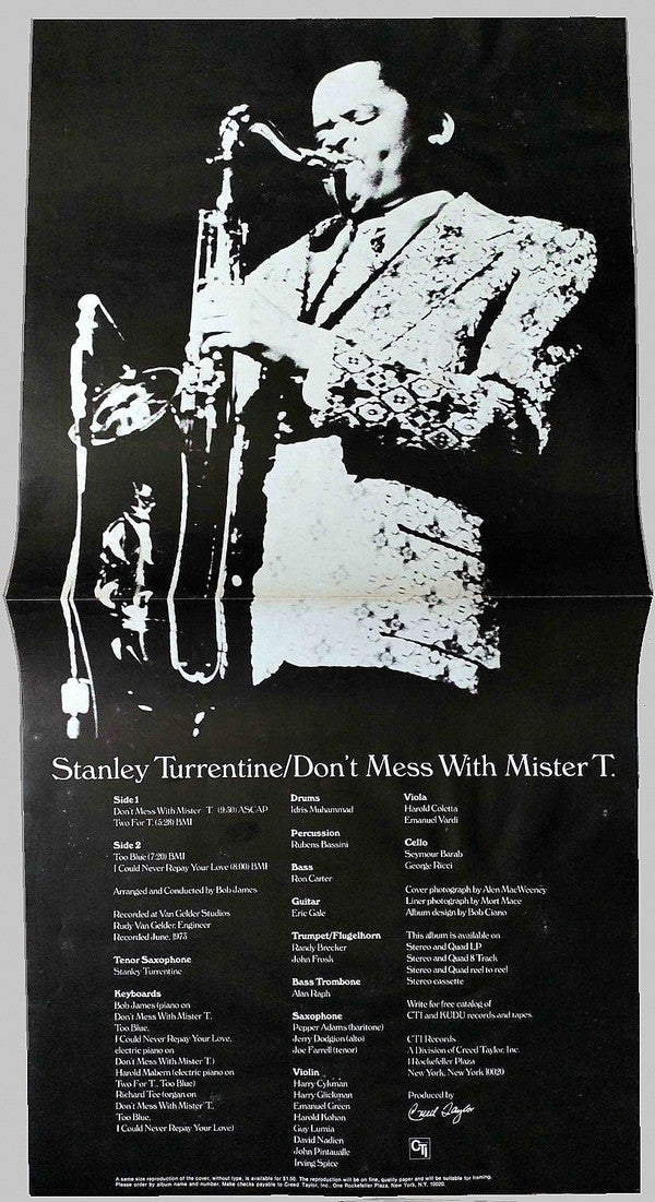 Stanley Turrentine : Don't Mess With Mister T. (LP, Album, Ltd, RE)