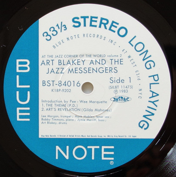 Art Blakey & The Jazz Messengers : At The Jazz Corner Of The World Vol. 2 (LP, Album, RE)