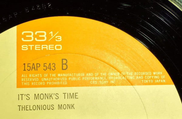 Thelonious Monk : It's Monk's Time (LP, Album, Ltd, RE)