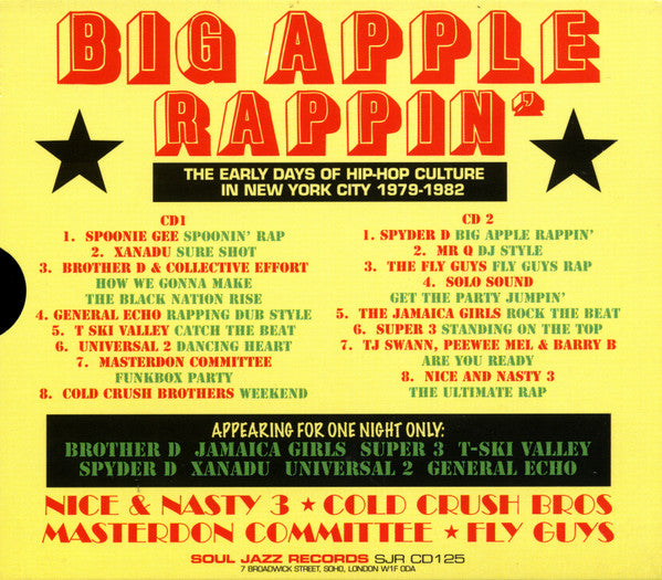 Various : Big Apple Rappin' (The Early Days Of Hip-Hop Culture In New York City 1979-1982) (2xCD, Comp)