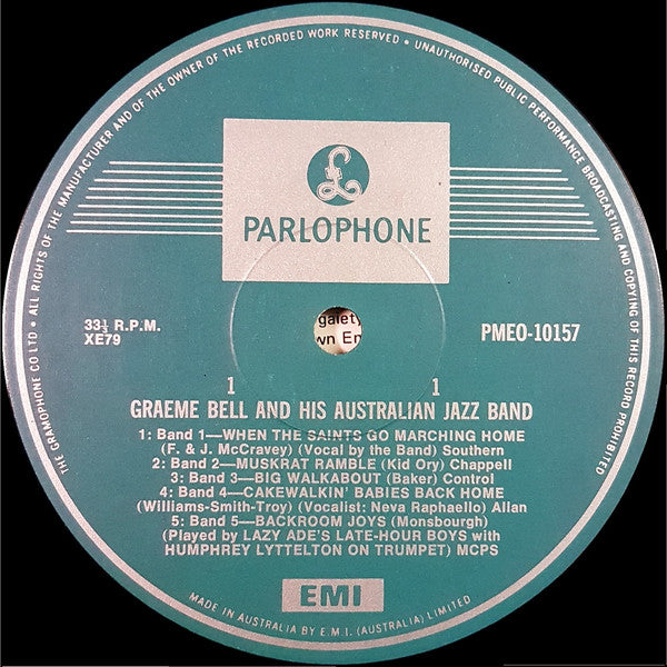 Graeme Bell And His Australian Jazz Band : Graeme Bell And His Australian Jazz Band (LP, Album)