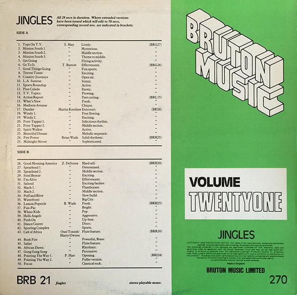 Various : Jingles Volume Twenty One (LP)