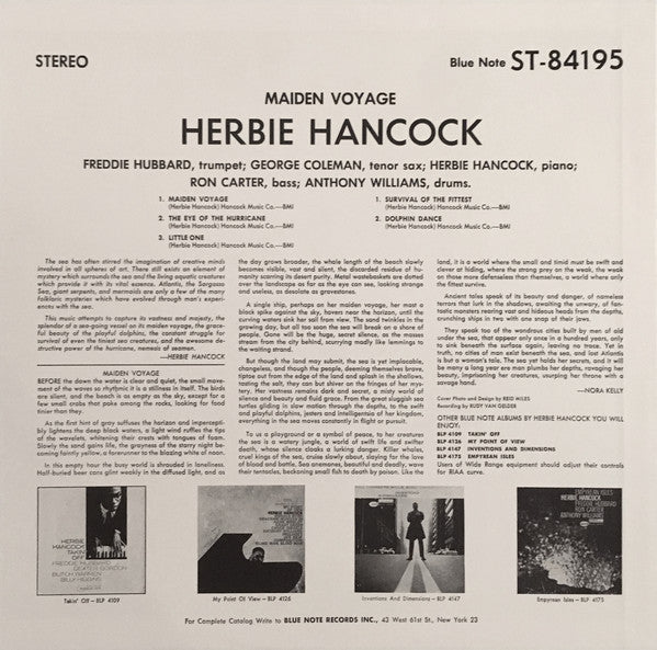 Herbie Hancock : Maiden Voyage (LP, Album, RE)
