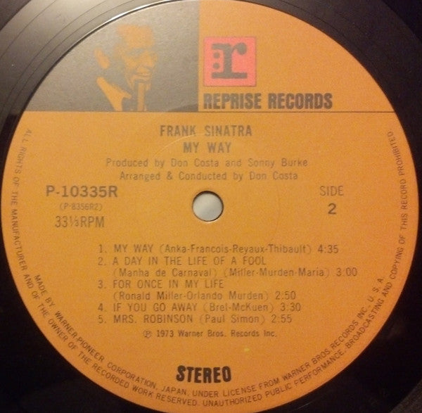 Frank Sinatra : My Way (LP, Album, RE)