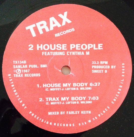 2 House People* Featuring Cynthia M : Move My Body (12")