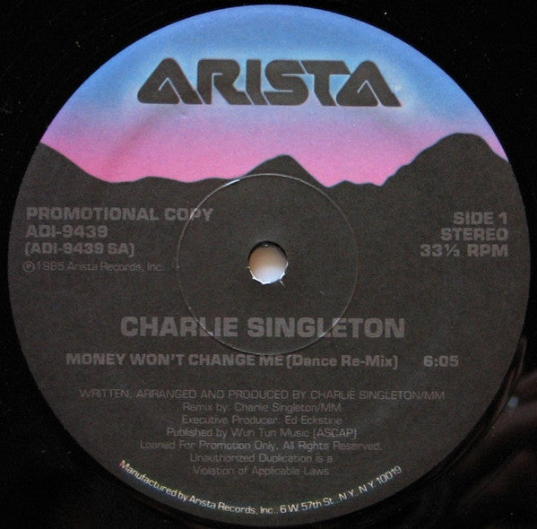 Charlie Singleton : Money Won't Change Me (12", Promo)