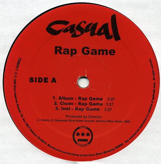 Casual : Rap Game (12")
