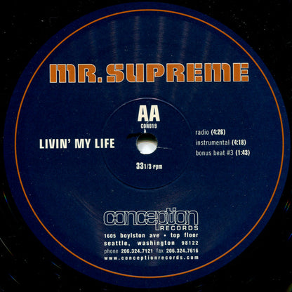 Mr. Supreme : Run The Show / Livin' My Life (12")