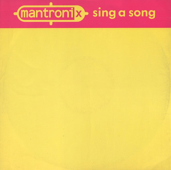 Mantronix : Sing A Song (12", Single)