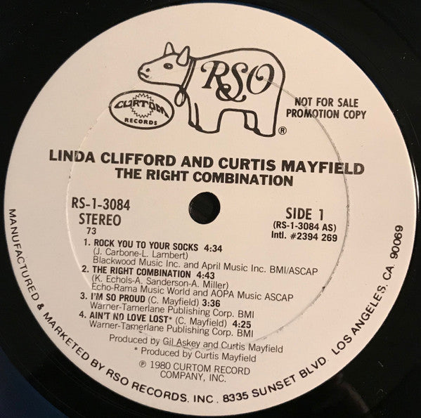 Curtis Mayfield, Linda Clifford : The Right Combination  (LP, Album, Promo)