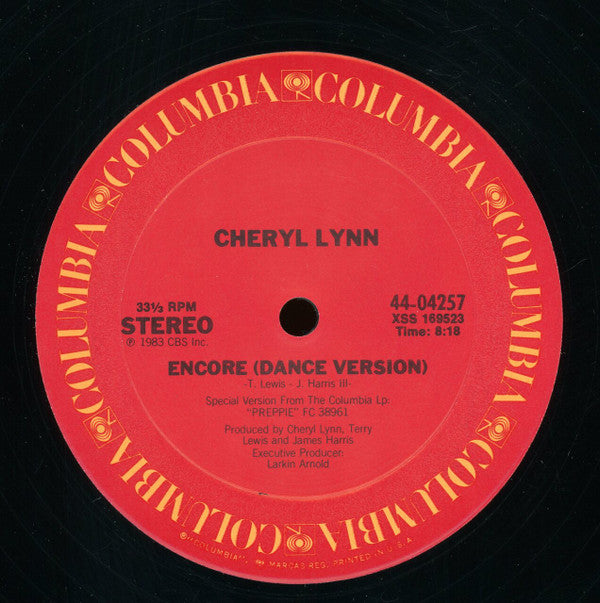 Cheryl Lynn : Encore / Free (12")