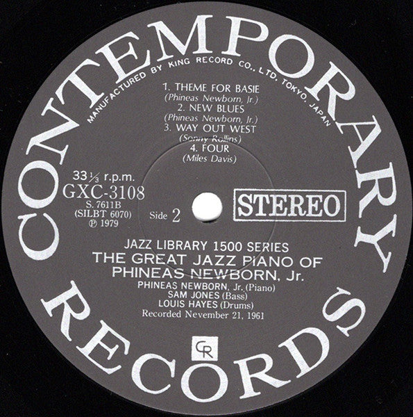 Phineas Newborn Jr. : The Great Jazz Piano Of Phineas Newborn Jr. (LP, Album, RE)