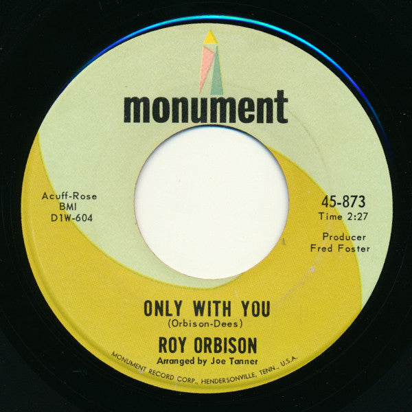 Roy Orbison : Goodnight / Only With You (7", Single)