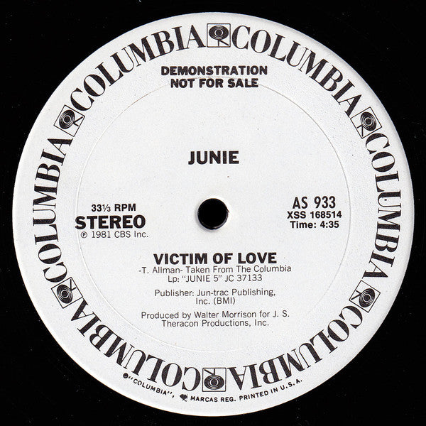 Junie* : Rappin About Rappin (Uh-Uh-Uh) / Victim Of Love (12", Promo)