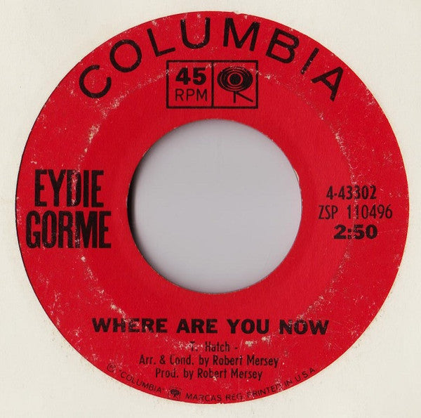 Eydie Gorme* : Where Are You Now (7", Single)