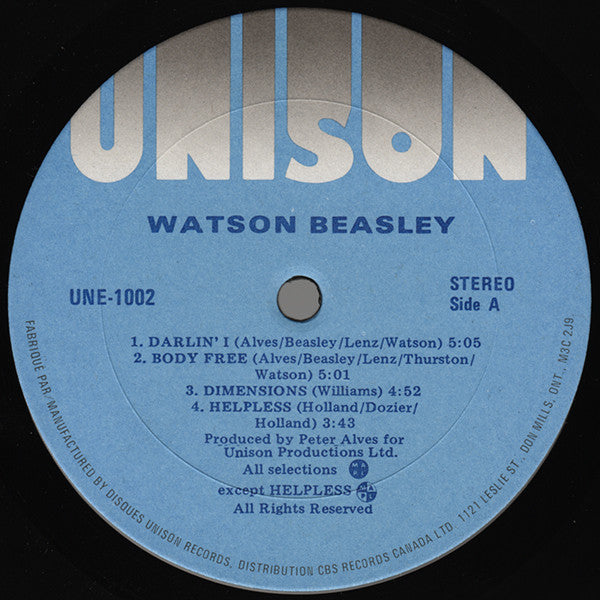 Watson Beasley : Watson Beasley (LP, Album)