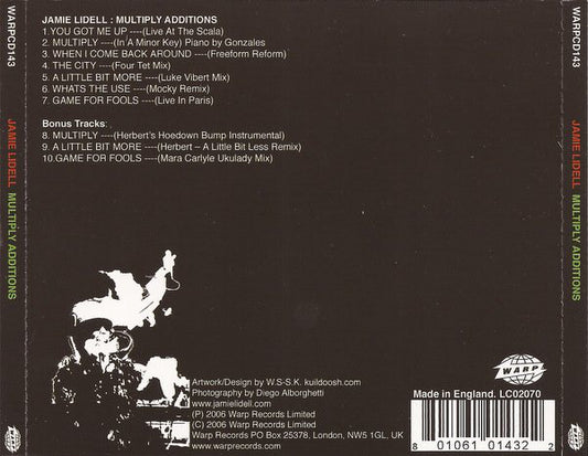 Jamie Lidell : Multiply Additions (CD, Album)