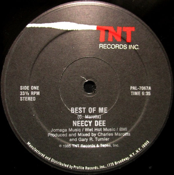 Neecy Dee : Best Of Me (12")
