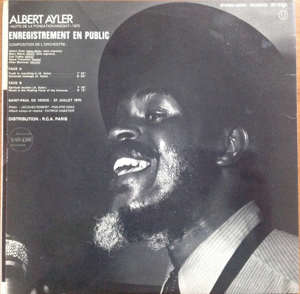 Albert Ayler : Nuits De La Fondation Maeght Volume 2 (LP, Album, Gat)