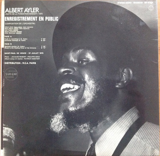 Albert Ayler : Nuits De La Fondation Maeght Volume 2 (LP, Album, Gat)
