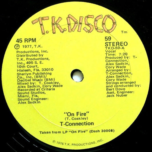 T-Connection : On Fire / Disco Magic (12")