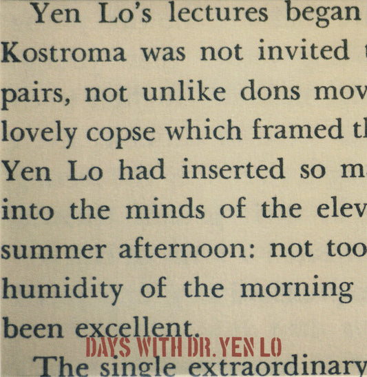 Dr. Yen Lo : Days With Dr. Yen Lo (CD, Album)