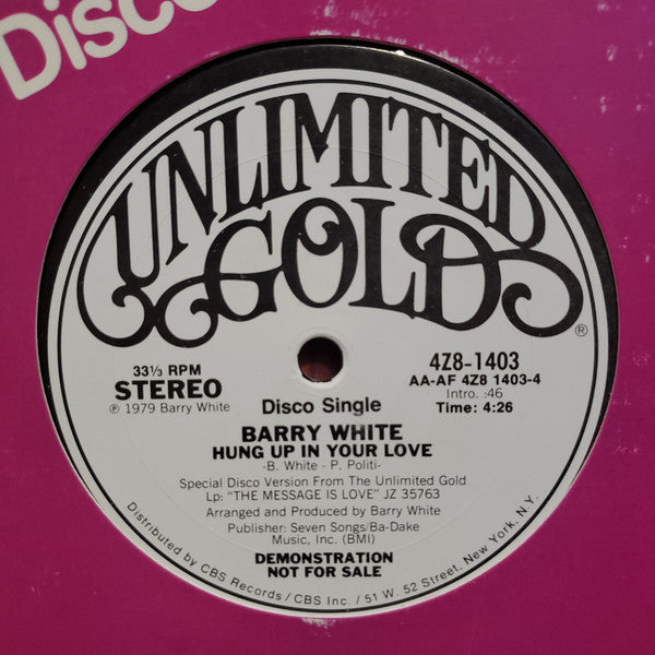 Barry White : It Ain't Love, Babe (Until You Give It) (12", Promo)