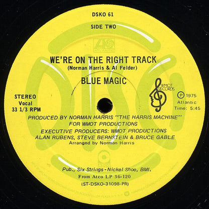 Blue Magic : Magic Of The Blue / We’re On The Right Track (12", Promo)