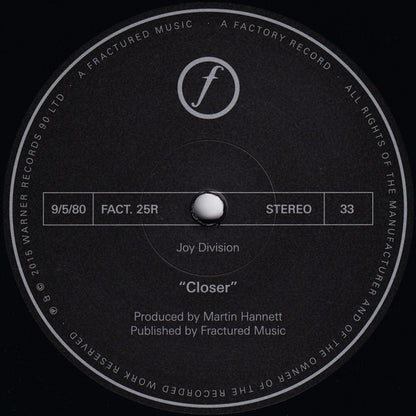 Joy Division : Closer (LP, Album, RE, RM, 180)