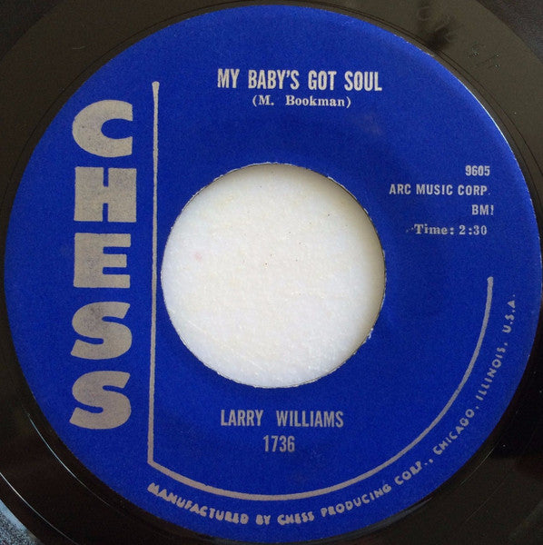 Larry Williams (3) : My Baby's Got Soul / Everyday I Wonder (7")