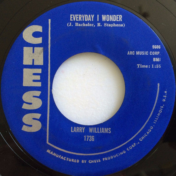 Larry Williams (3) : My Baby's Got Soul / Everyday I Wonder (7")