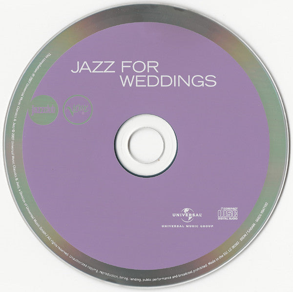 Various : Jazz For Weddings (CD, Comp)
