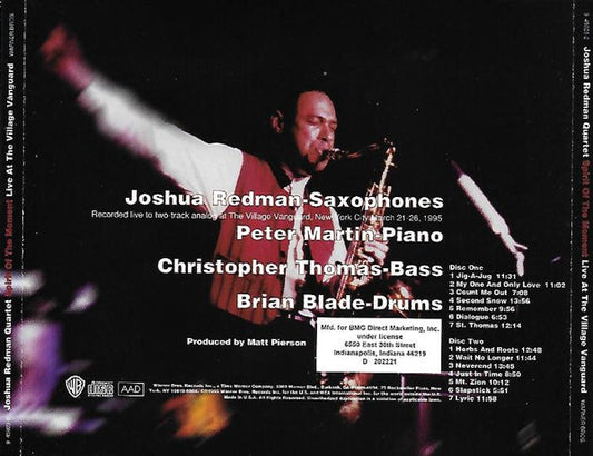 Joshua Redman Quartet : Spirit Of The Moment - Live At The Village Vanguard (2xCD, Album, Club)