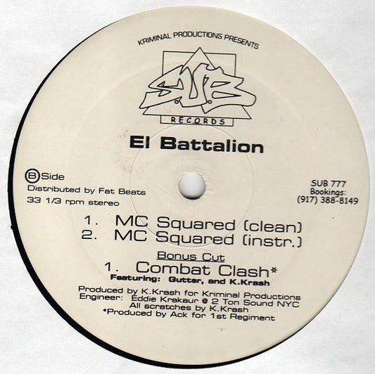 Arsonists* / Anomolies / El Battalion : Blacklisted / MC Squared (12")