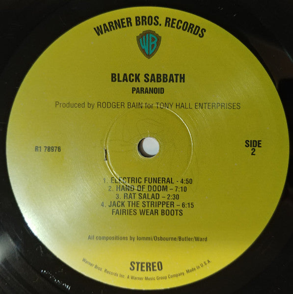 Black Sabbath : Paranoid (LP, Album, RE, RM, 180)