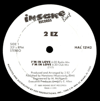 2 EZ : I'm In Love (12")