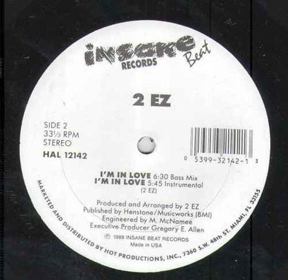 2 EZ : I'm In Love (12")
