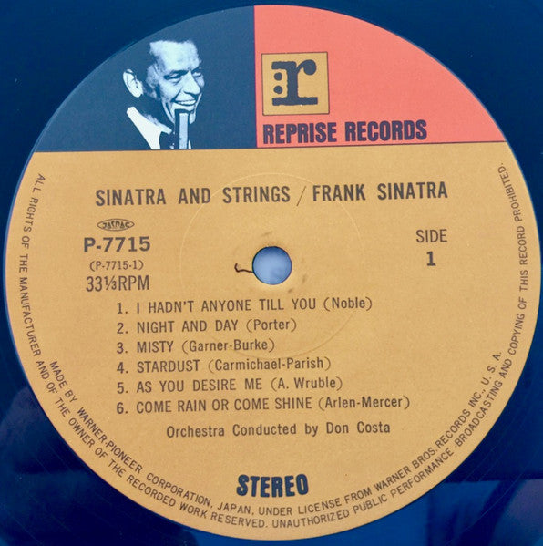 Frank Sinatra : Sinatra & Strings (LP, Album, RE)